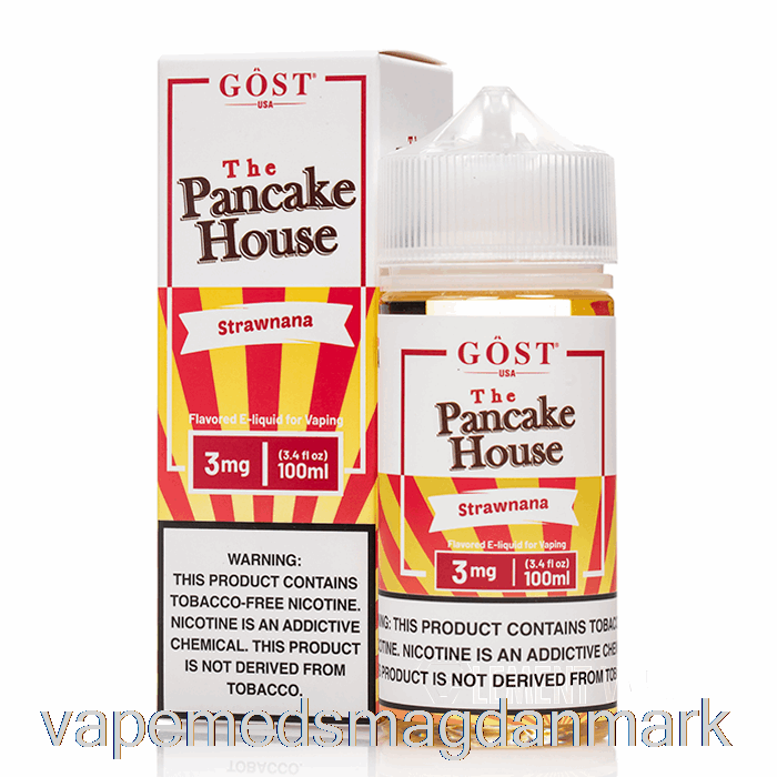 Vape Med Smag Strawnana - Pandekagehuset - Gost Vapor - 100ml 6mg